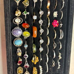 55 rings assorted sizes